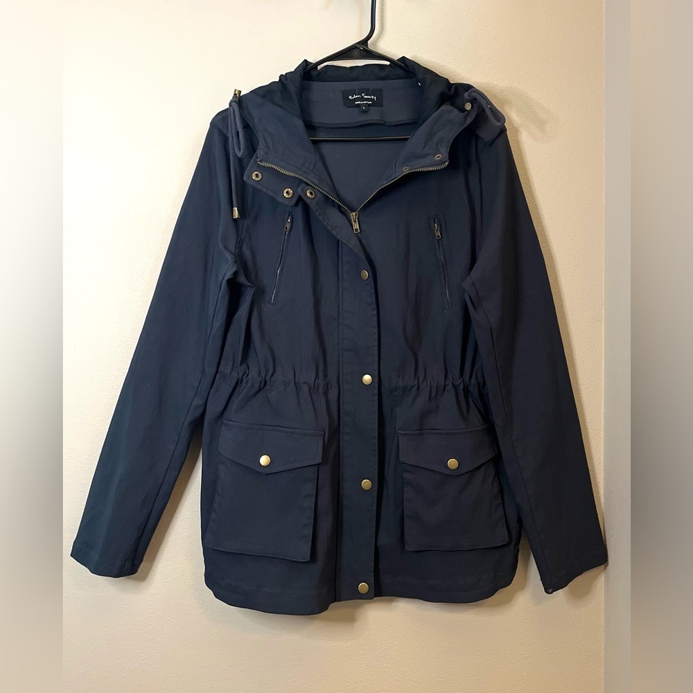 NWOT Eden Society Holly Contrast Hood Cargo Jacket